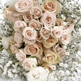 The Grace Bouquet  - Luxury Roses and Baby's Breath Bouquet Delivery