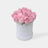 Glamorous Pink Roses Hatbox Flowers - LK VERDANT